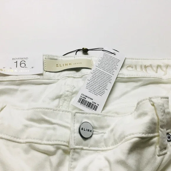 NWT SLINK JEANS Tasha Boyfriend Jeans. Size 16W - Picture 5 of 9